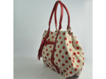 Mila Louise Colette DB Sac Shopping Toile Pois Rouge
