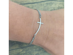Bracelet- chaîne croix en acier inox
