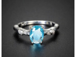 bague en argent topaz bleu ciel