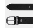 Longchamp Le Roseau Ceinture Ajustable En Cuir Noir