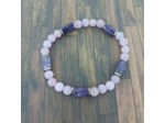 Bracelet Améthyste/Quartz rose/Hématite