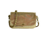 Mila Louise Odile RX Pochette Cuir Paillette Ambre