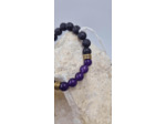 Bracelet pierre de lave et amethyste OLPA823