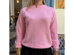 Pull rose col rond manches longues