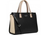 Lancaster Smooth Sac Porté Main 437-04 Noir Noir-Nude Clair-Nude Fonce