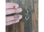 Boucles d'oreilles en acier inoxydable demi-soleil