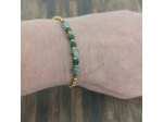 Bracelet Jade vert/doré
