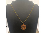 Pendentif arbre de vie en acier inoxydable doré