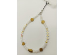 Bijou de portable en perles naturelles "JE T'AIME MAMAN"