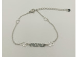 Bracelet cœur argenté "MAMA"