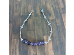 Bracelet-chaîne croix améthyste