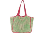 Le Voyage en Panier Coloraba Sac Cabas Coton Tissé Rose Vert