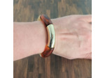 Bracelet tube tons marron doré 36mm