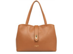 Lancaster Top Double Grand Sac Shopping Porté Epaule 470-69 Camel In Orange