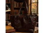 Gérard Darel Simple Bag Sac Cabas En Cuir Effet Froissé Marron