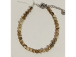 Bracelet en pierres naturelles facettes rond 5mm Picture stone