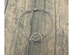 Bracelet- chaîne lotus en acier inox