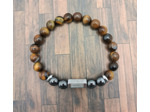 Bracelet "Protect" Œil de tigre/hématite