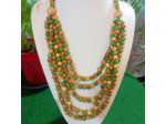 Collier Esméralda beige-vert en ivoire végétal