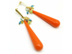 Boucles d'oreilles gouttes orange PAPAYA