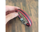 Bracelet homme cuir rouge et noir