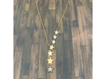 Collier étoiles en acier inoxydable doré