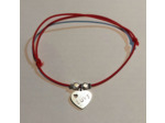Bracelet élastique argenté/rouge/LOVE