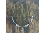 Collier labradorite/quartz rose/hématite