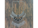 Gros collier plume noir/diam's