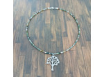 Collier agate indienne facettée arbre de vie