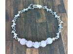 Bracelet-chaîne dauphins quartz rose