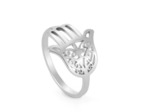 Bague main de Fatma en acier inoxydable