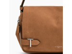 Le Tanneur Simone Petit Sac Bandoulière Cuir Nubuck Grainé Tan