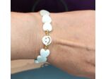 Bracelet nacre cœur/smiley/doré