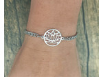 Bracelet- chaîne lotus en acier inox