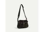 Bleu de Chauffe Sac Musette XS Cuir Velours Marron Foncé