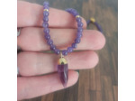 Collier améthyste/doré