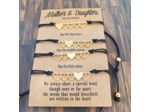 4 bracelets mère & filles cœur doré