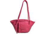 Biba Perkins Petit Sac Cabas Cuir tressé PER14L Fucsia