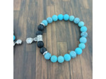 Bracelets de couple turquoise/pierre de lave