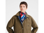 Longchamp Carré De Soie Gots Foulard 70 Tours Rouge