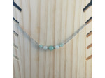 Collier aventurine/argenté