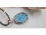 Pendentif en larimar avec cordon argent 925 olpa723