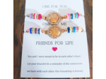 2 bracelets amis pour la vie couronne