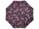 Isotoner Parapluie Pliant X-TRA Solide Auto Fleurs Aubergine