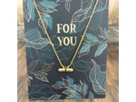 Pendentif Bijoux C.U.S® message beads doré-vert