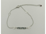 Bracelet cœur argenté "MAMA"