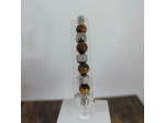 Bracelet homme gourmette/œil de tigre
