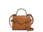 Le Tanneur Emilie Petit sac à main double rabat en Cuir grainé Tan