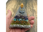 Pyramide orgonite bouddha n°9    7x7cm